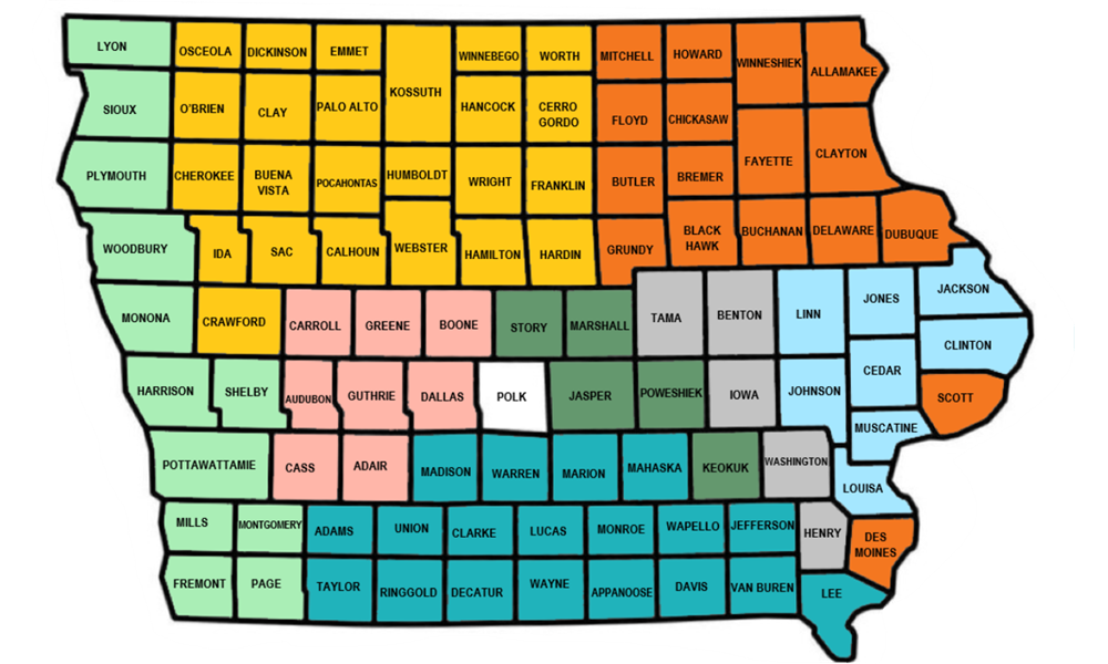 MHIA Provider Relations Rep Map
