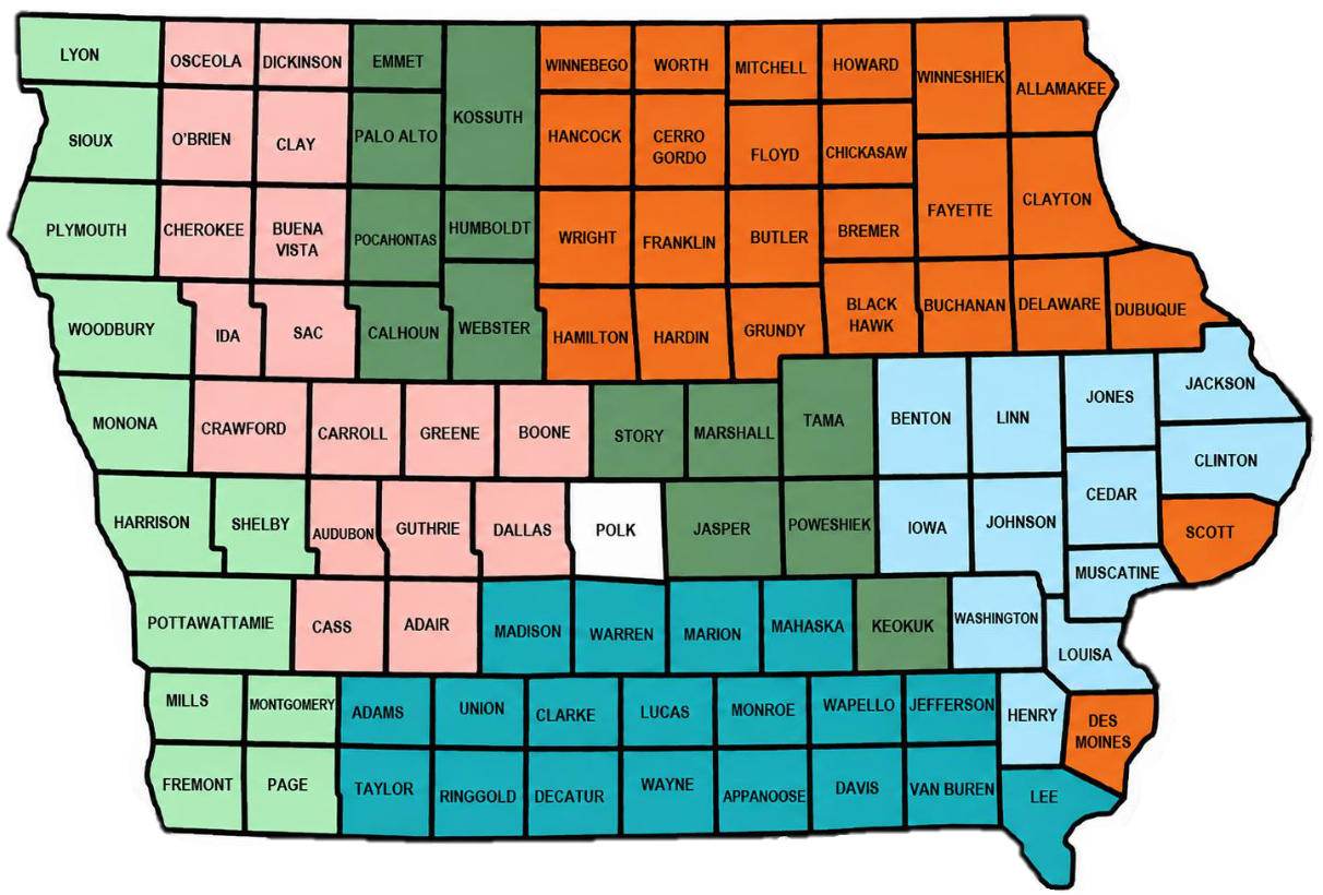 MOLINA IOWA PROVIDER RELATIONS REP MAP AUGUST 2026