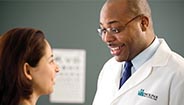 Doctor and patient talking
