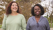 Two women smiling Two women smiling