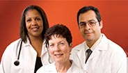 Three doctors smiling Three doctors smiling