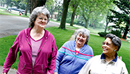 Group of women walking for exercise