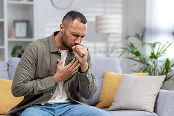 man coughing man coughing